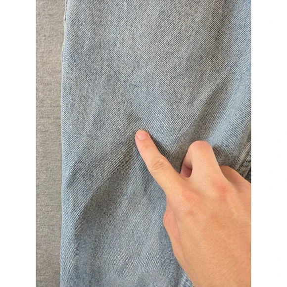 American Apparel Jeans Womens 26 Light Wash Relaxed Fit‎ Mushrooms Cactus Fray - Picture 9 of 14